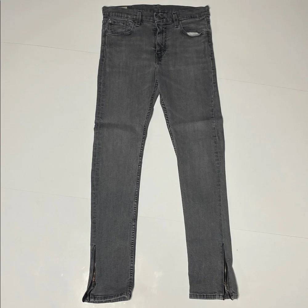 Levi's Lot 510 Grey Ankle Zip Denim Skinny’s - Picture 5 of 13